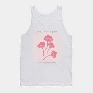 Pink Art Nouveau Les Champs De Fleurs Art Boheme Deisgn Tank Top